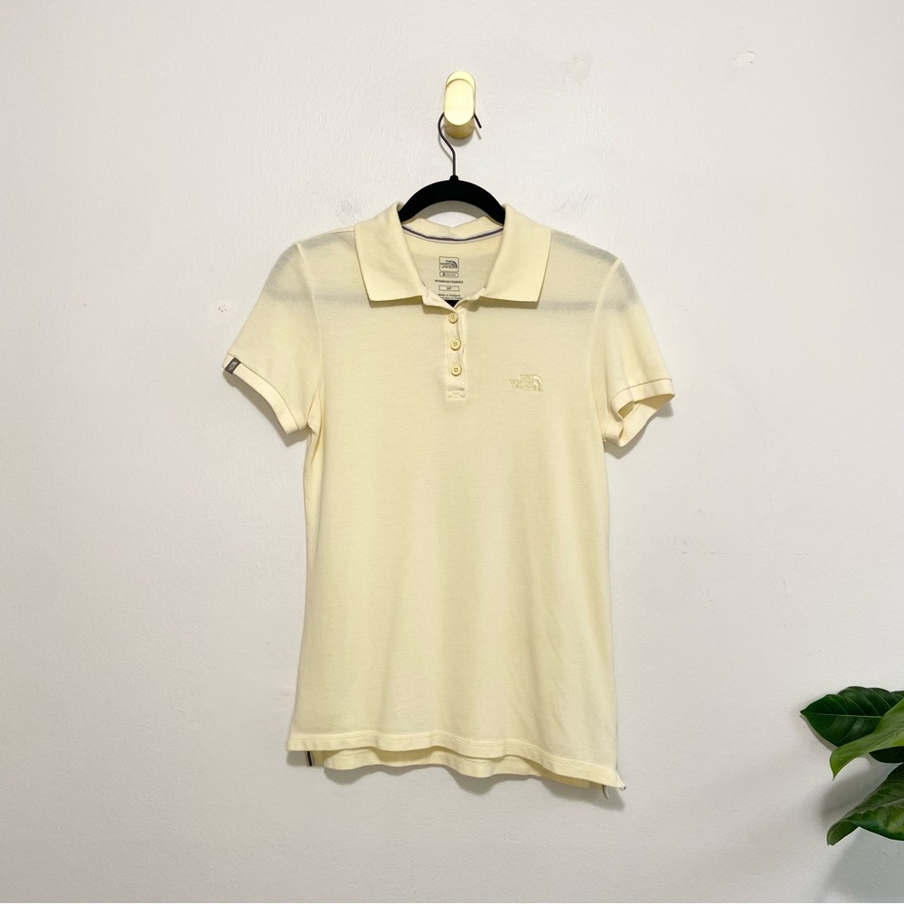 The North Face Light Yellow Short Sleeve Polo Shirt
